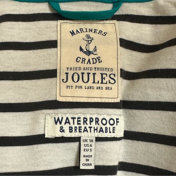 Joules Mariners Grade Ladies Waterproof Jacket Sz 6 - Picture 6 of 13